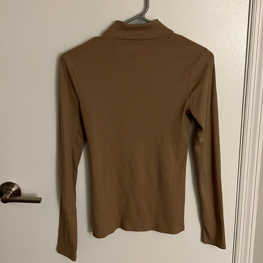 two turtlenecks (black and tan), size- Small